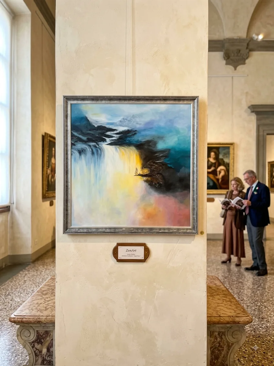 Zenart Galerie açılış organizasyonu Işığın Zen'deki Yansıması sergi salonu